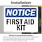Signmission First Aid Kit, 5 in W x Rectangle, Vinyl Decal OS-2PACK-NS-D-35-L-12746 - alternate 3